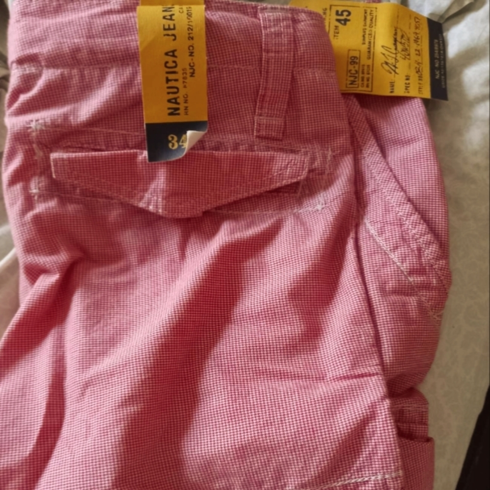 Nautica Red and White Shorts